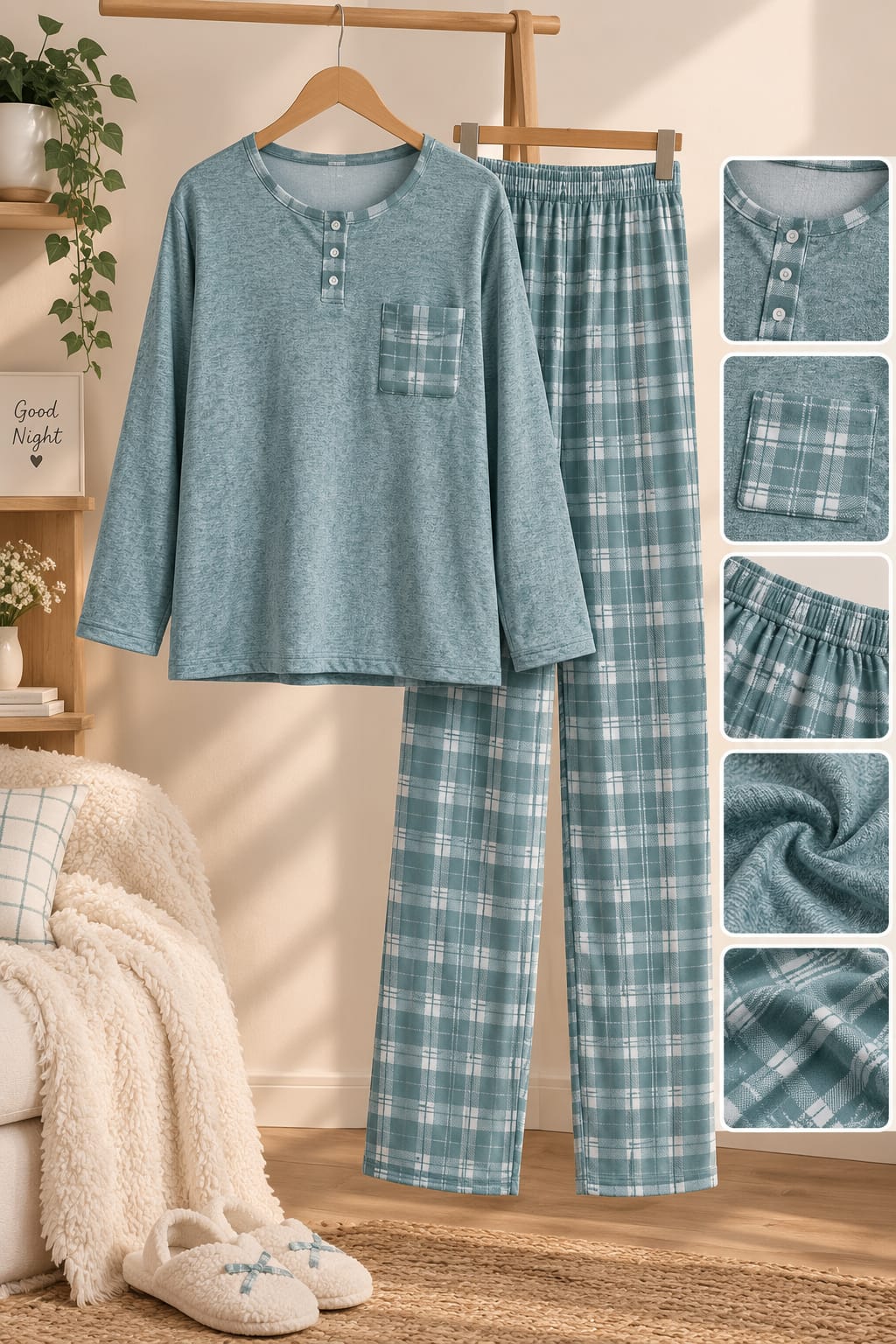 AT-Fleece Pajama Set --1